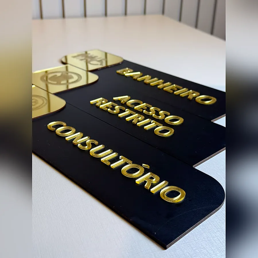 Placas de sinalização personalizado La Bella Laser